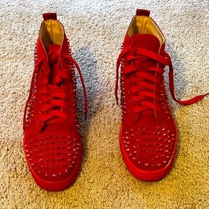 CHRISTIAN LOUBOUTIN RED SPIKES SIZE 12